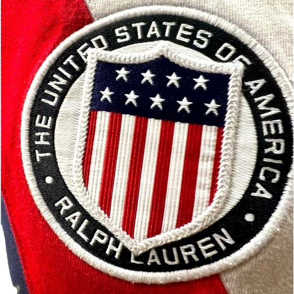 Polo Ralph Lauren USA Crew Neck TShirt women’s size small cotton decals Logos - Picture 5 of 9